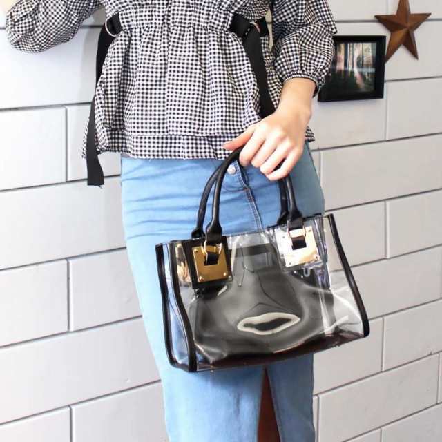 クリアバッグ レディース ショルダーバッグ プールバッグ 透明 トートバッグ 春夏 PVC クリアバッグ レディース ショルダーバッグ プールバッグ 透明 トートバッグ 春夏 PVC