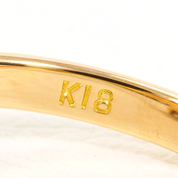 K18 18金 YG イエローゴールド リング 指輪 9号 サンゴ カード鑑別書 ジュエリー 中古 K18 18金 YG イエローゴールド リング 指輪 9号 サンゴ カード鑑別書 ジュエリー 中古