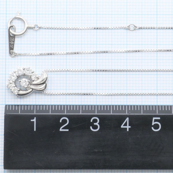 PT PT850 ネックレス ダイヤ 0.50 総重量約4.5g 約40cm ジュエリー 中古