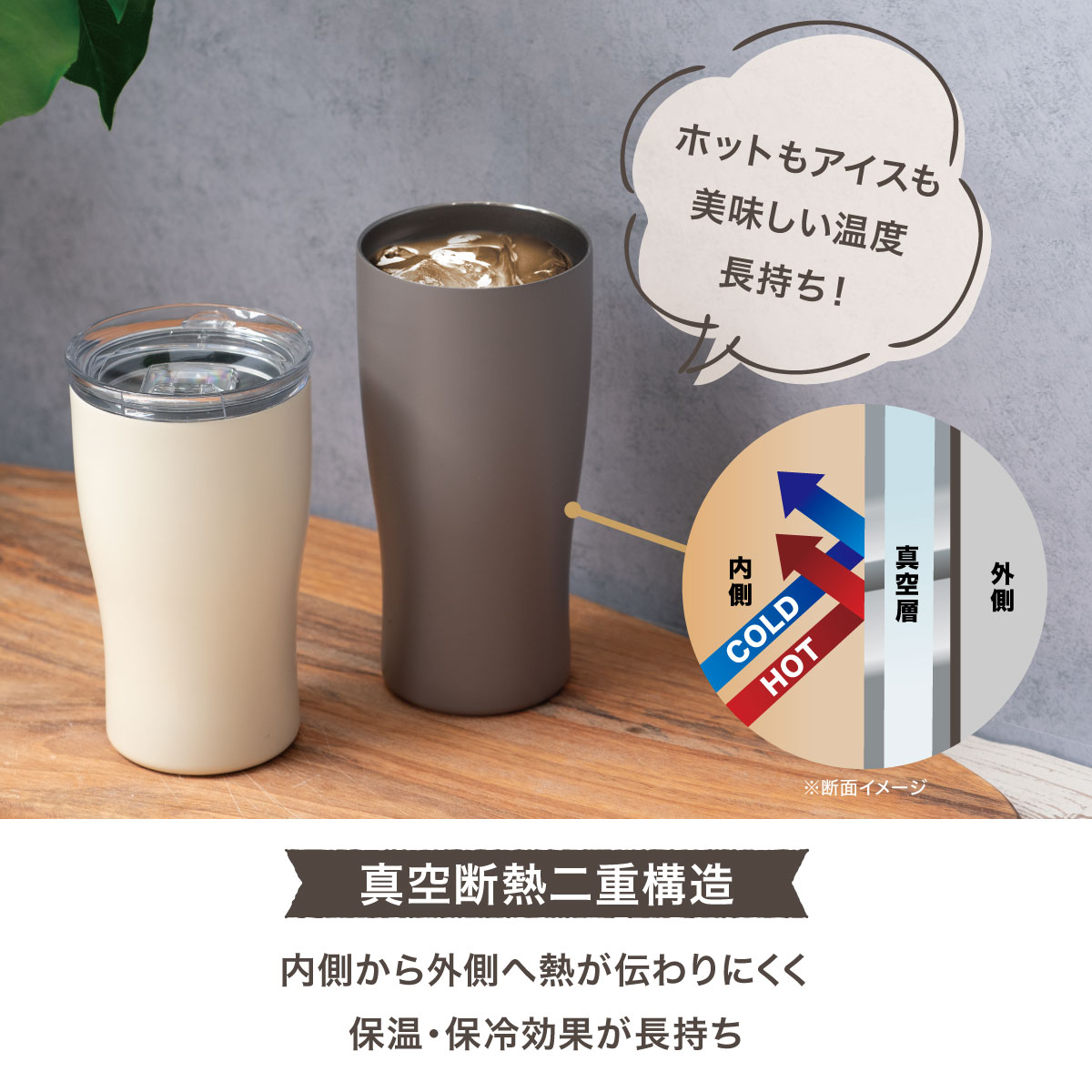 24個セット 蓋付きタンブラー 410ml 保温 保冷 真空断熱 ステンレス スライドふた付き 洗いやすい コーヒー用 バニラ カフェリンク AFST-410VAN24P 24個セット 蓋付きタンブラー 410ml 保温 保冷 真空断熱 ステンレス スライドふた付き 洗いやすい コーヒー用 バニラ カフェリンク AFST-410VAN24P