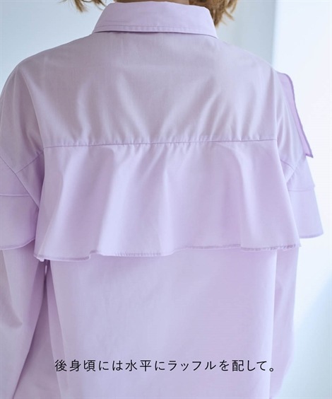 シャツ・ブラウス 大きいサイズ アシンメトリーフレアブラウス OtonaSMILE