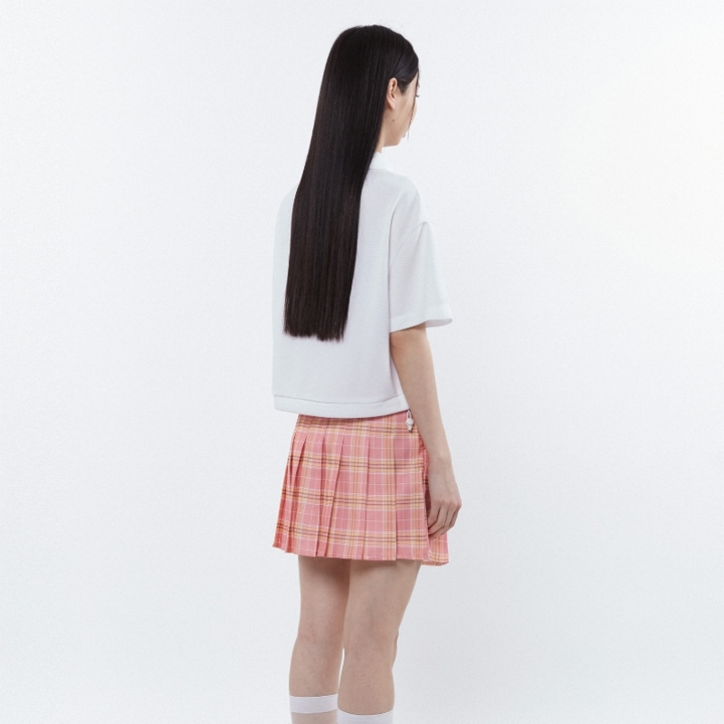 CODEGRAPHY (ウィメンズ) ジップカラーポロT_ホワイト CODEGRAPHY (ウィメンズ) ジップカラーポロT_ホワイト