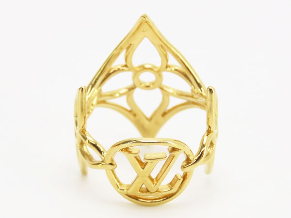 激レア新品同様ルイヴィトンバーグLVツイッギーリング指輪ゴールドメタルM0906S 激レア新品同様ルイヴィトンバーグLVツイッギーリング指輪ゴールドメタルM0906S