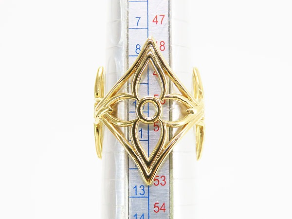 激レア新品同様ルイヴィトンバーグLVツイッギーリング指輪ゴールドメタルM0906S 激レア新品同様ルイヴィトンバーグLVツイッギーリング指輪ゴールドメタルM0906S