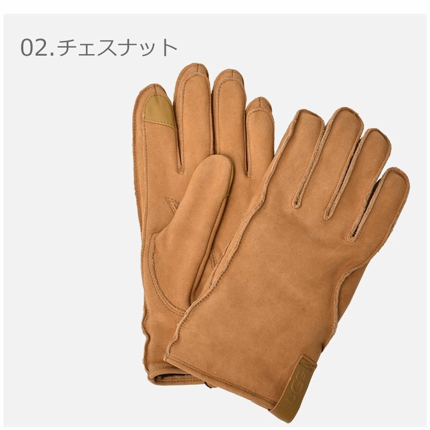 レザー クラムシェル ロゴ グローブ 21637 メンズ スマートフォン対応 スマホ対応 シンプル カジュアル おしゃれ レザー ブランド 本革 防寒 保温 男性 プレゼント ギフト 贈り物