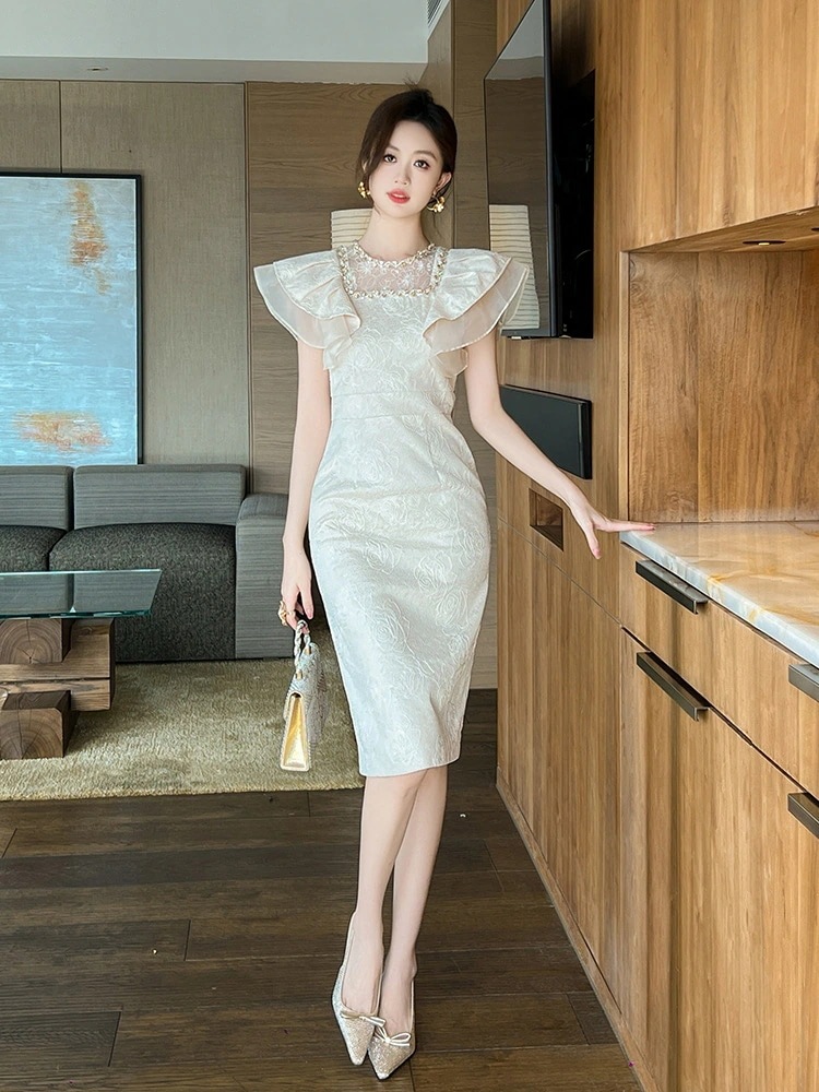 ロングスカート上品 25 フリル ダイヤモンド飾り ワンピース タイト ドレス パーティー キャバ 大人 同窓会 披露宴 卒業式 結婚式 演奏会 ウェディング 二次会 メガ割 ロングスカート上品 25 フリル ダイヤモンド飾り ワンピース タイト ドレス パーティー キャバ 大人 同窓会 披露宴 卒業式 結婚式 演奏会 ウェディング 二次会 メガ割