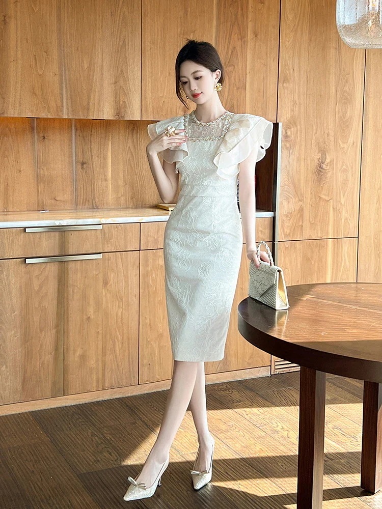 ロングスカート上品 25 フリル ダイヤモンド飾り ワンピース タイト ドレス パーティー キャバ 大人 同窓会 披露宴 卒業式 結婚式 演奏会 ウェディング 二次会 メガ割 ロングスカート上品 25 フリル ダイヤモンド飾り ワンピース タイト ドレス パーティー キャバ 大人 同窓会 披露宴 卒業式 結婚式 演奏会 ウェディング 二次会 メガ割