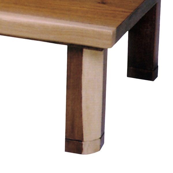 家具調こたつ 座卓 継ぎ脚 突板仕上げ ゆず 幅135cm