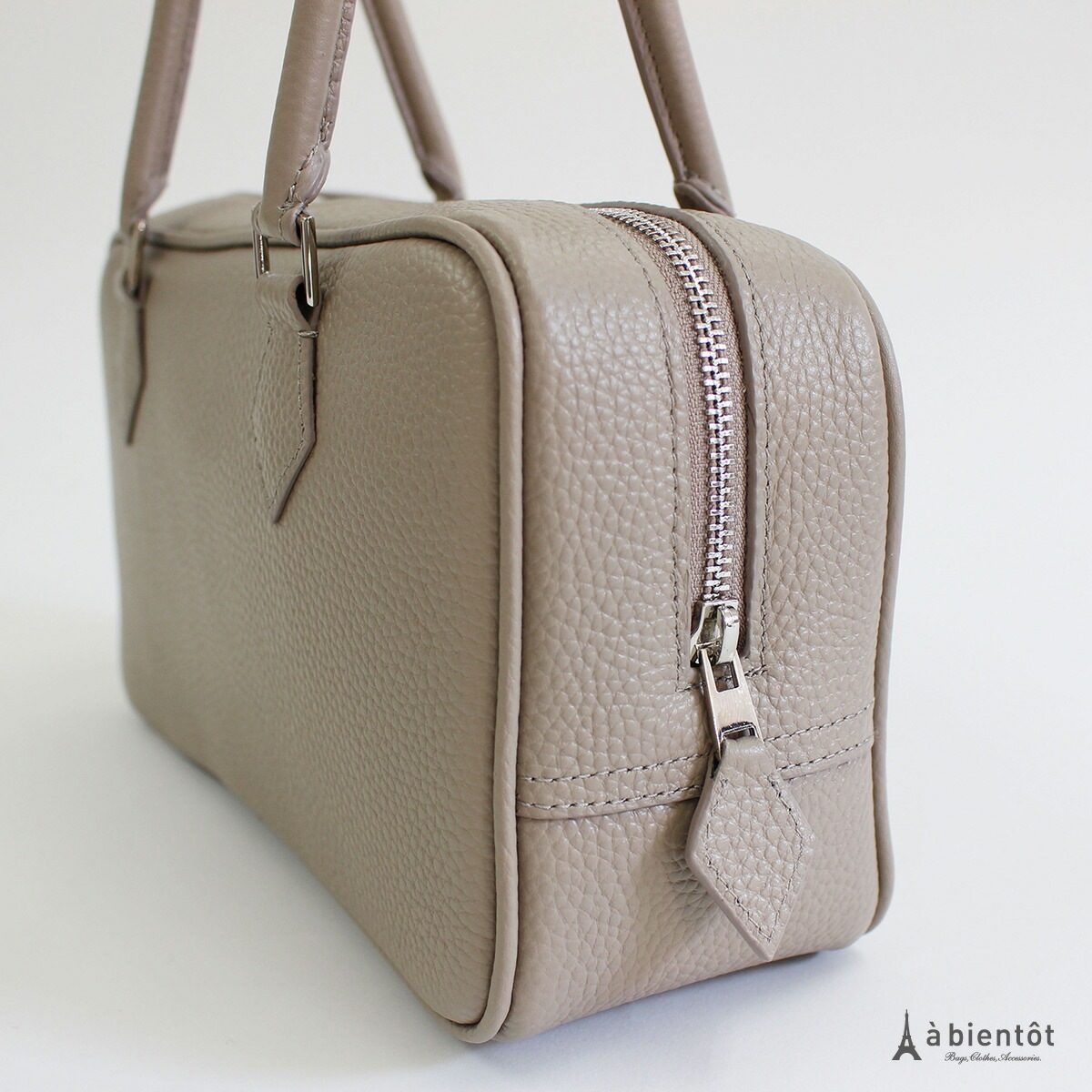 シュリンクレザー スクエアバッグ 本革 レザー グレージュ ブラック ベージュ レディース ハンドバ