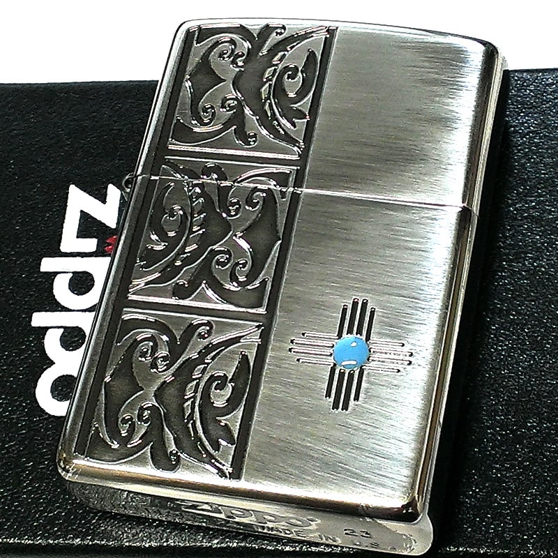 ZIPPO ライター ネイティブアメリカン ジッポ シルバー 両面加工 彫刻 アンティーク おしゃれ 珍しい お守り かっこいい 銀燻し メンズ ギフト プレゼント