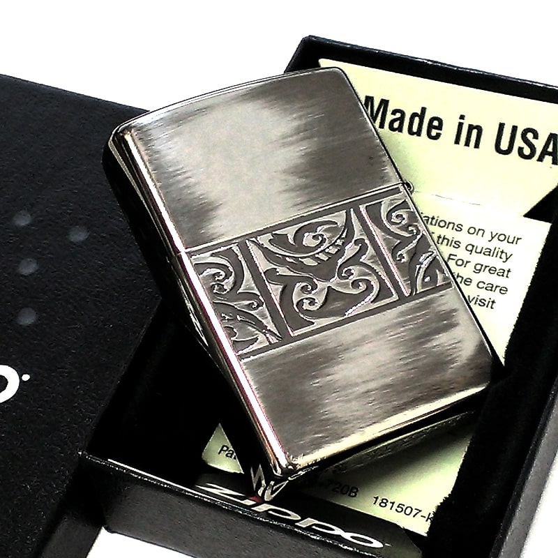 ZIPPO ライター ネイティブアメリカン ジッポ シルバー 両面加工 彫刻 アンティーク おしゃれ 珍しい お守り かっこいい 銀燻し メンズ ギフト プレゼント
