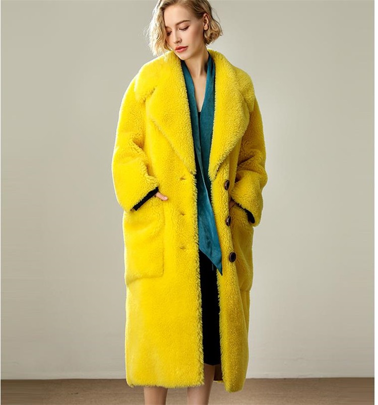 大热新品！秋冬物登場！羊毛 せん断 フェイクファー コート 女性 中長セクション オーストラリアの大