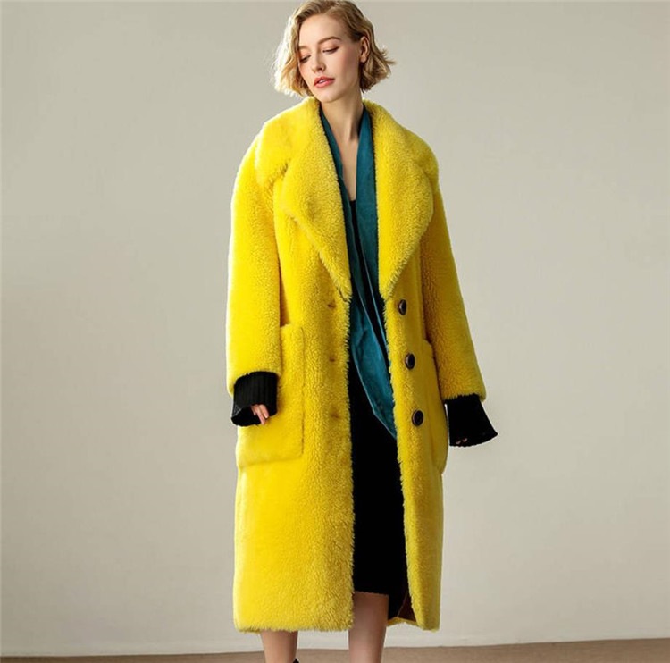 大热新品！秋冬物登場！羊毛 せん断 フェイクファー コート 女性 中長セクション オーストラリアの大