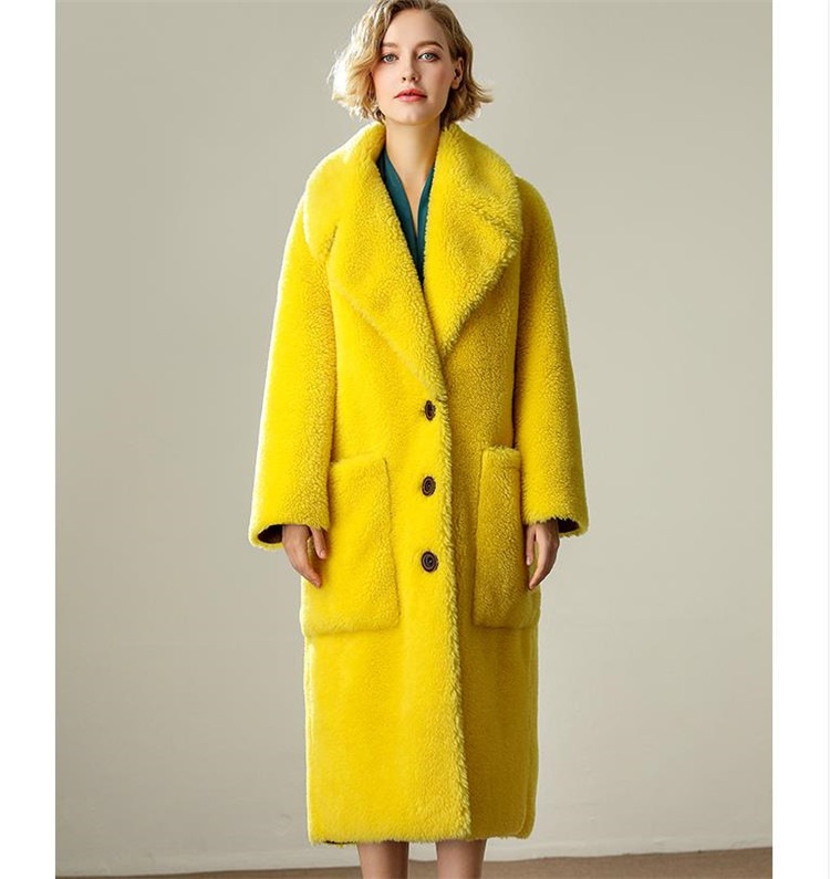 大热新品！秋冬物登場！羊毛 せん断 フェイクファー コート 女性 中長セクション オーストラリアの大