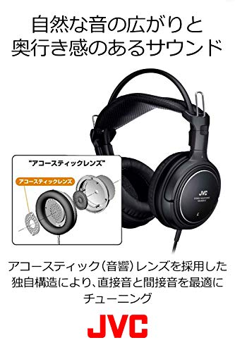 JVCケンウッド JVC HA-RZ910 密閉型ステレオヘッドホン 室内用(テレビ・ゲーム向け) 1.2m+延長2.3mコード付き