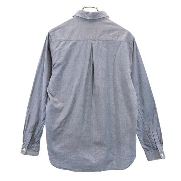 ネーム 日本製 長袖 切替 シャツ 1 紺系 Name. メンズ