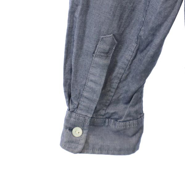 ネーム 日本製 長袖 切替 シャツ 1 紺系 Name. メンズ