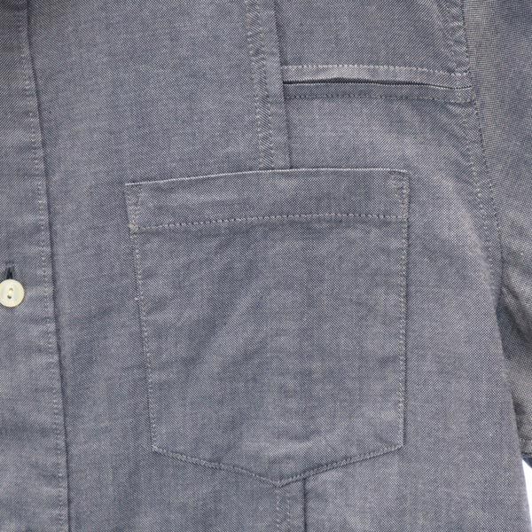 ネーム 日本製 長袖 切替 シャツ 1 紺系 Name. メンズ