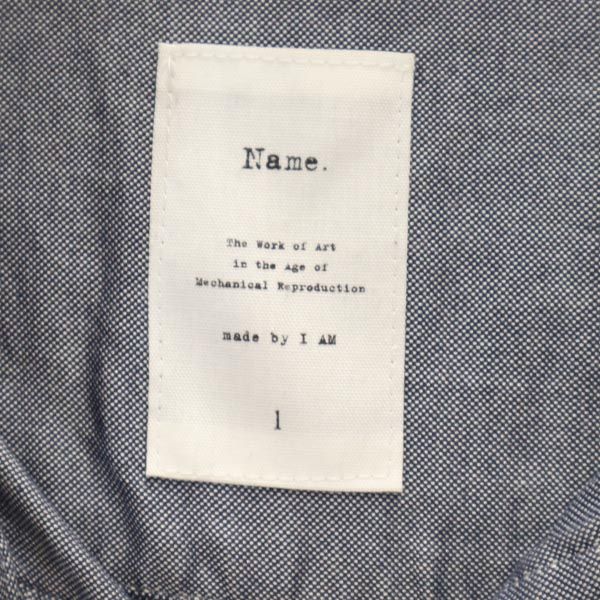 ネーム 日本製 長袖 切替 シャツ 1 紺系 Name. メンズ