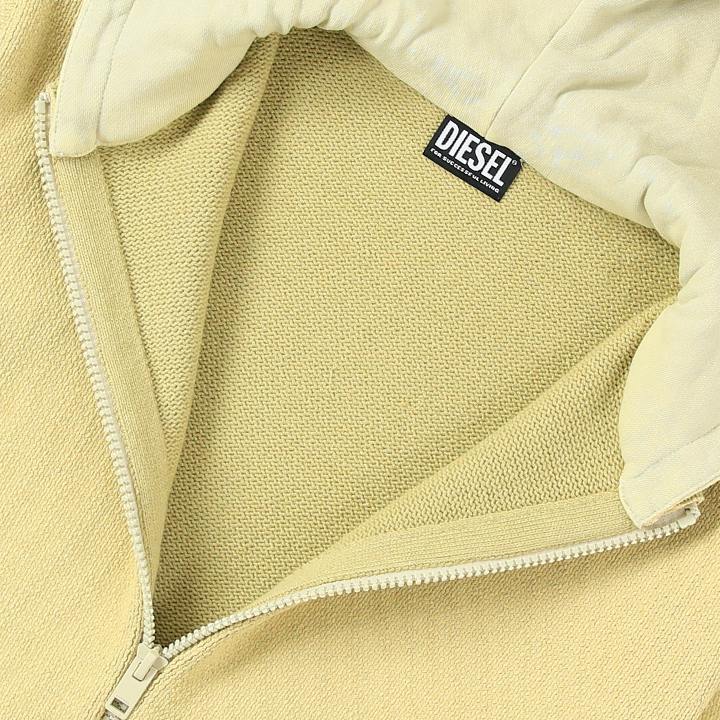 長袖ニットパーカー メンズ K-ONNOR オーバーダイコーティング加工 ロゴプリント die-m-t-f8-11k