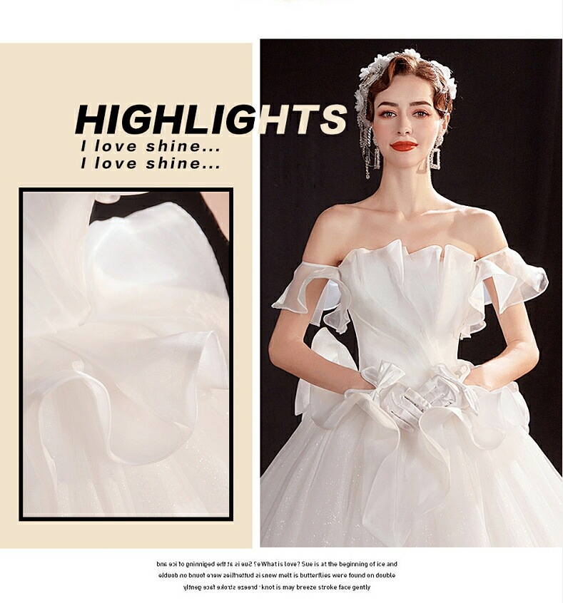 ウェディングドレス 袖あり ロングドレス 白 プリンセスラインドレス きれいめ パーティードレス 無地 ワンピース 二次会 前撮りドレス 結婚式 お嫁さん フォーマルドレス 披露宴 撮影 ハネムーンフ