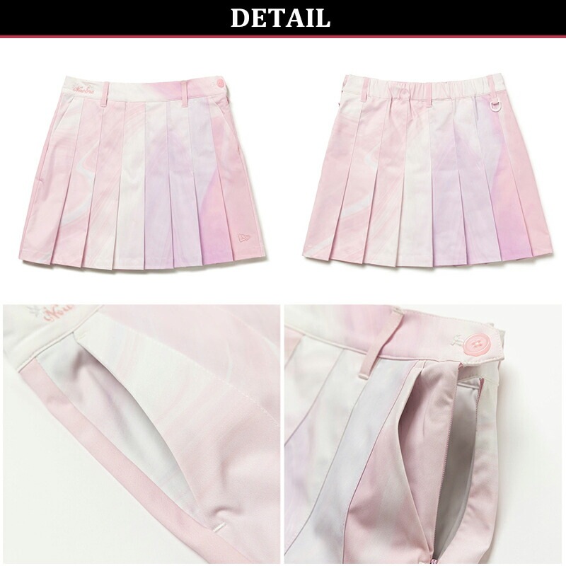 ニューエラ WOMEN S プリーツスカート 紺野ゆり Light Pink インナーショーツ付 ゴルフ ボトムス レディース 女性 国内正規品 [AA]