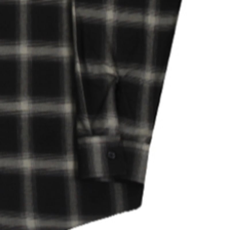 GRAVER [ユニセックス] フラワーグラバーオブアーチロゴチェックシャツ_ブラック