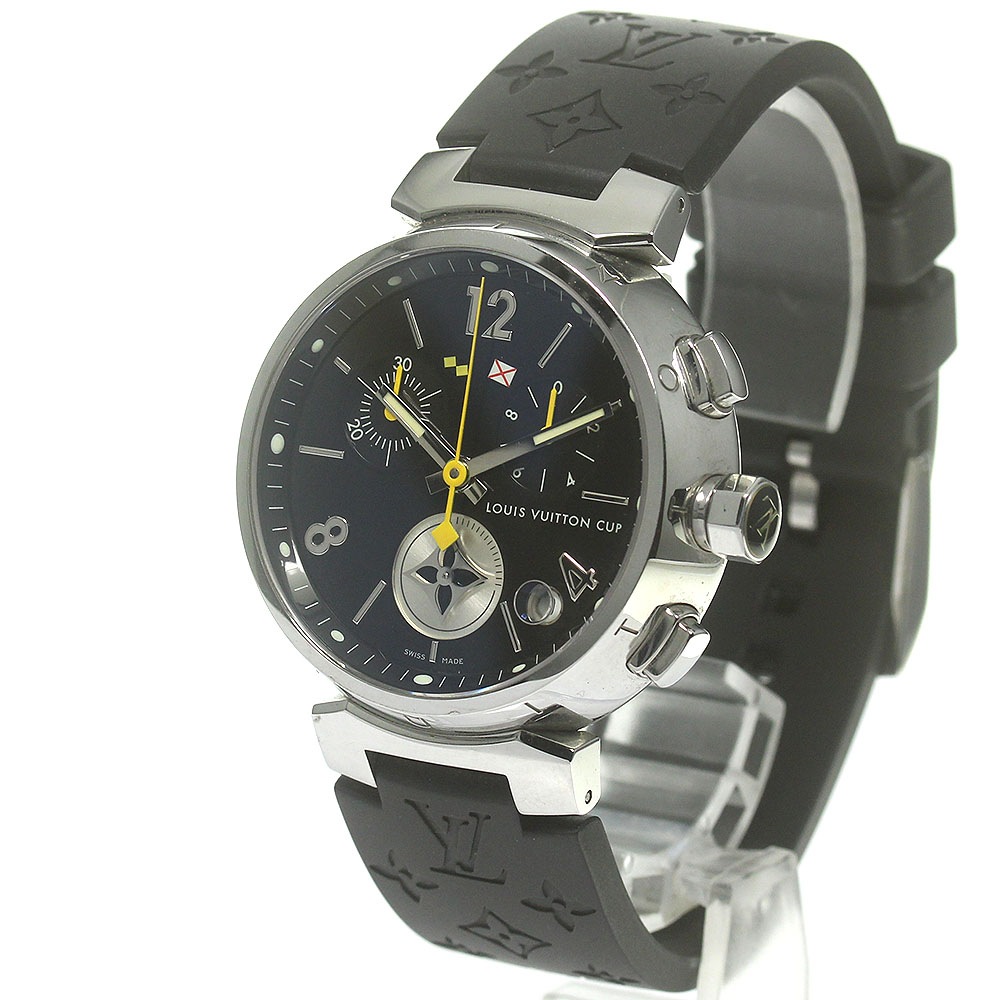 ルイ・ヴィトン LOUIS VUITTON Q11BG タンブール ラブリーカップ クロノグラフ デイト クォーツ メンズ _844275【中古】