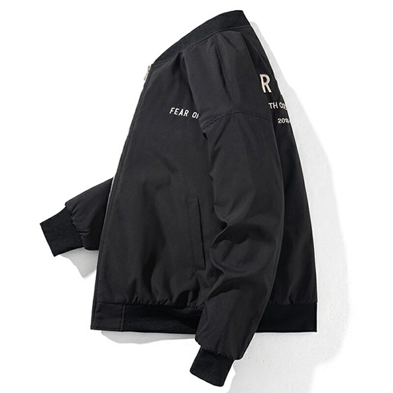 フライトジャケット MA-1 エムエーワンジャケット メンズ ジャケット 英字柄刺繍 ファスナー キルティング 中綿 防風防寒 保温 厚手 暖かい ジャンパー 立ち襟 リブデザイン カジュアル