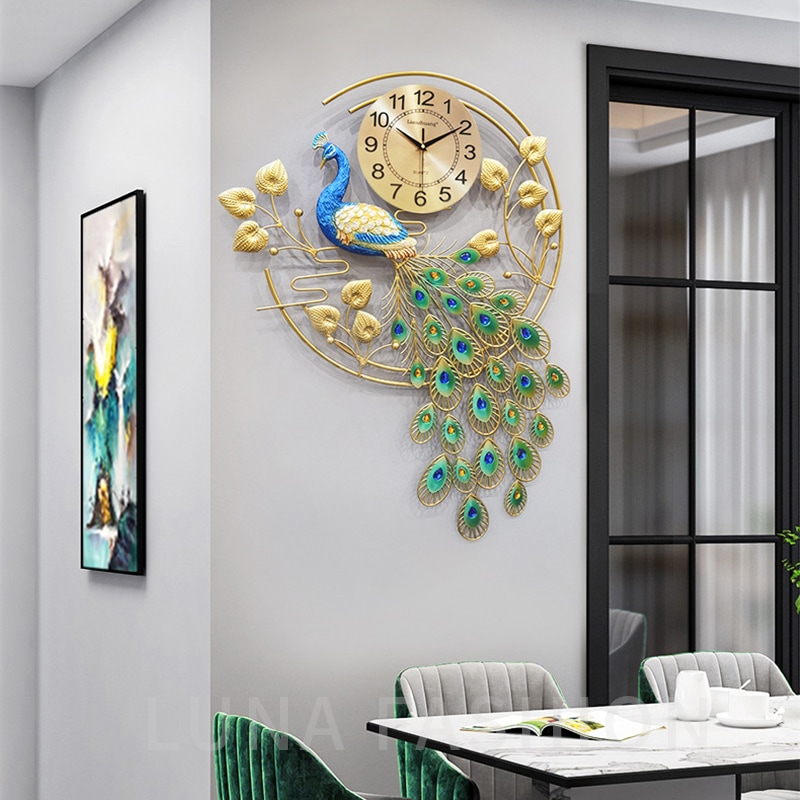 お洒落でモダンなデザインのスケルトン掛時計（直径40㎝）☆サイレント