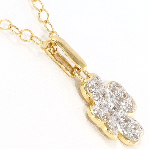 K18 18金 YG イエローゴールドWG ネックレス ジルコニア 約39cm ジュエリー 中古 K18 18金 YG イエローゴールドWG ネックレス ジルコニア 約39cm ジュエリー 中古