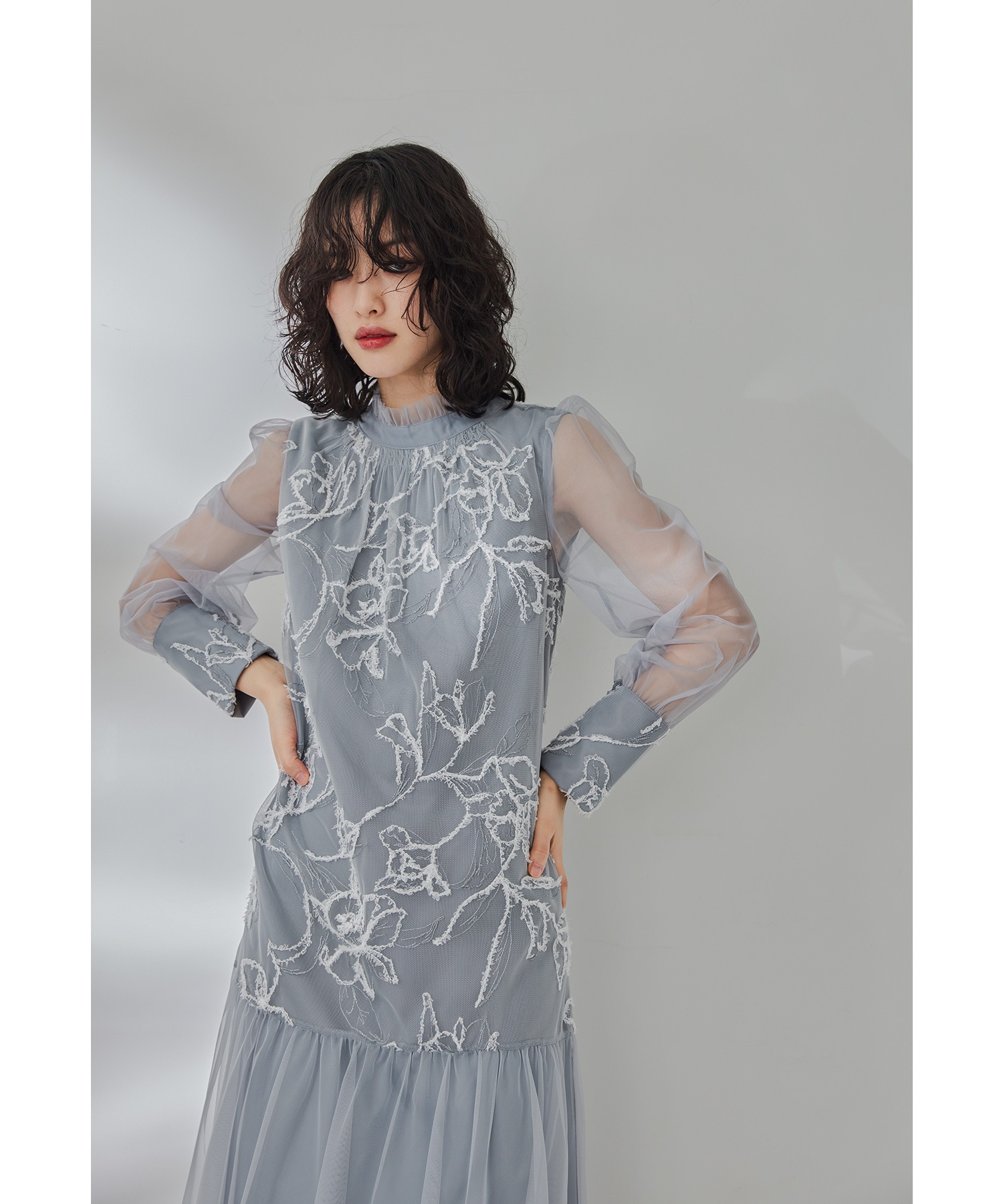 フェザーフラワーチュールドレス パーティードレス 結婚式 ワンピース 刺繍レース ラメ フレア Aライン お呼ばれ パーティー 二次会 披露宴 謝恩会 成人式 同窓会 卒業式 フォーマル