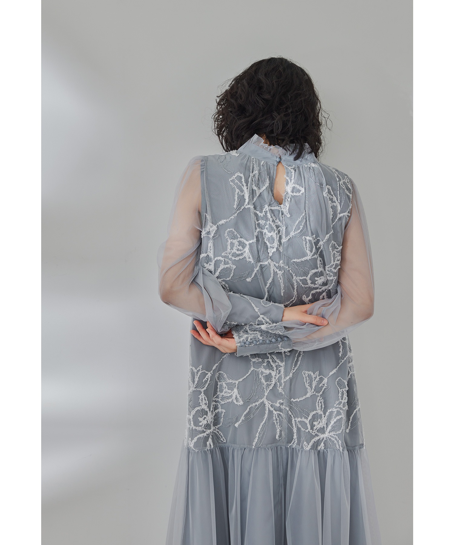 フェザーフラワーチュールドレス パーティードレス 結婚式 ワンピース 刺繍レース ラメ フレア Aライン お呼ばれ パーティー 二次会 披露宴 謝恩会 成人式 同窓会 卒業式 フォーマル