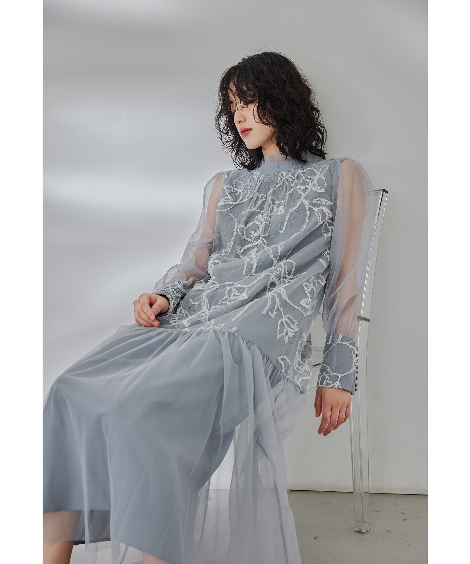 フェザーフラワーチュールドレス パーティードレス 結婚式 ワンピース 刺繍レース ラメ フレア Aライン お呼ばれ パーティー 二次会 披露宴 謝恩会 成人式 同窓会 卒業式 フォーマル