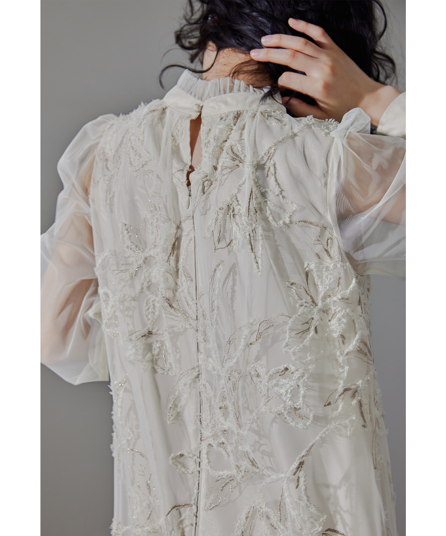 フェザーフラワーチュールドレス パーティードレス 結婚式 ワンピース 刺繍レース ラメ フレア Aライン お呼ばれ パーティー 二次会 披露宴 謝恩会 成人式 同窓会 卒業式 フォーマル