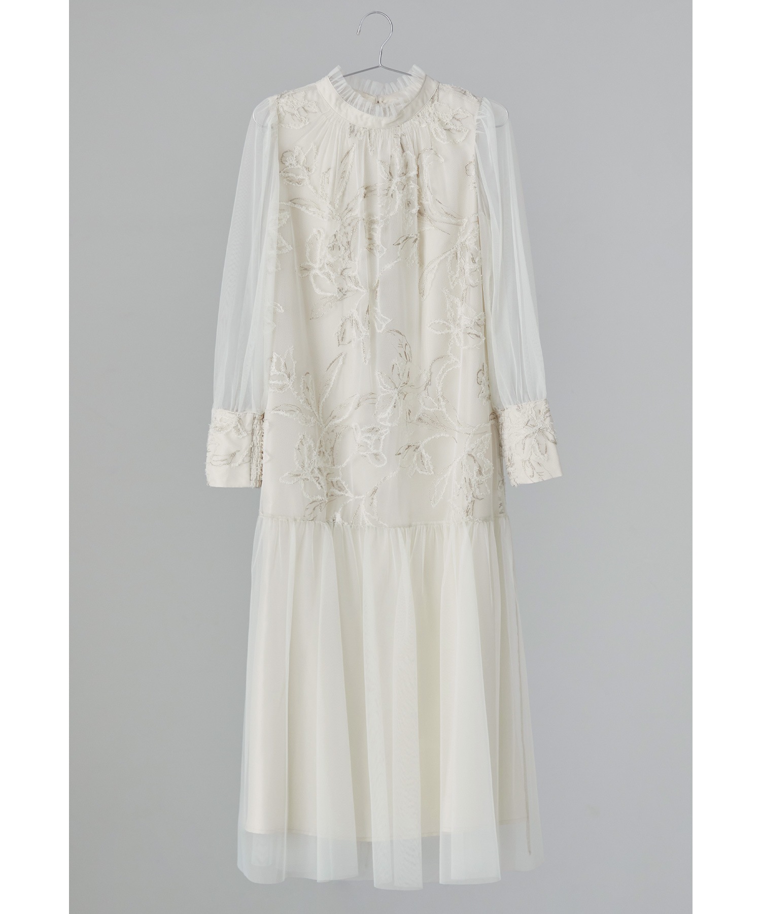 フェザーフラワーチュールドレス パーティードレス 結婚式 ワンピース 刺繍レース ラメ フレア Aライン お呼ばれ パーティー 二次会 披露宴 謝恩会 成人式 同窓会 卒業式 フォーマル