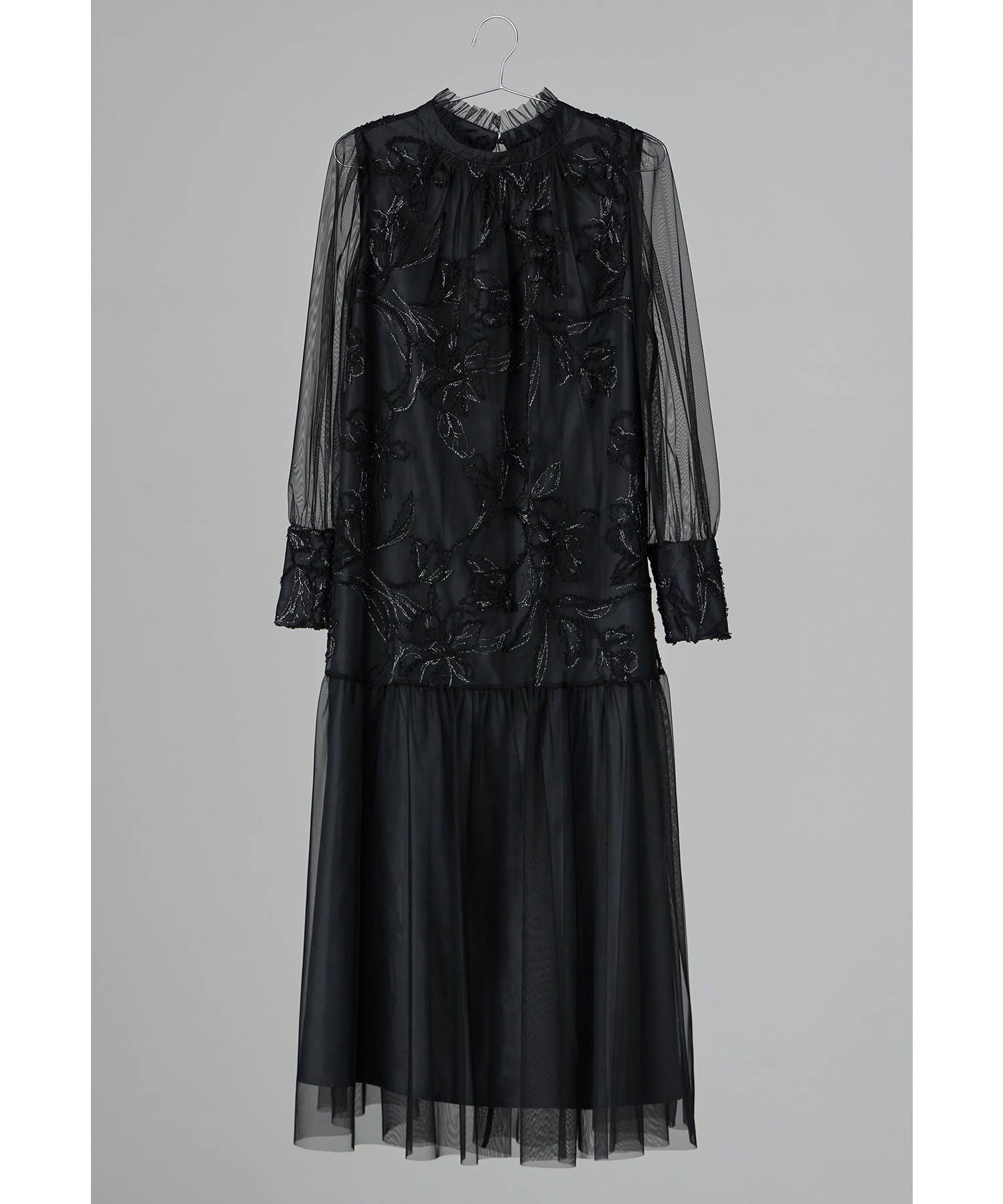 フェザーフラワーチュールドレス パーティードレス 結婚式 ワンピース 刺繍レース ラメ フレア Aライン お呼ばれ パーティー 二次会 披露宴 謝恩会 成人式 同窓会 卒業式 フォーマル