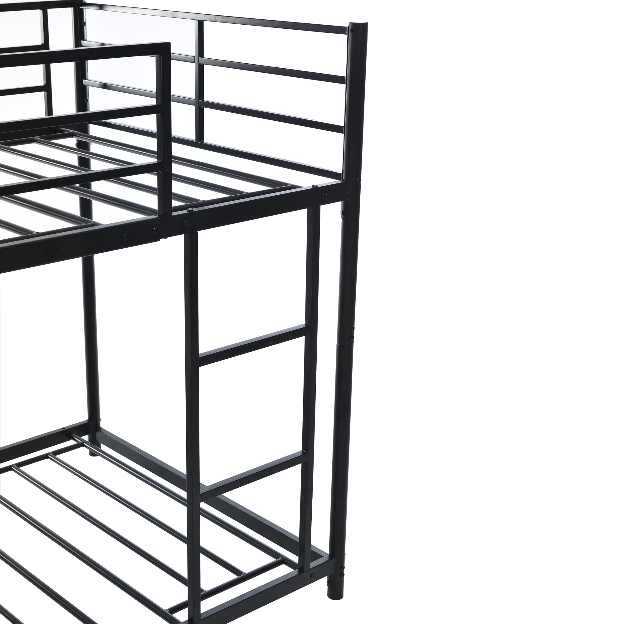 87【新作】【ホワイト】二段ベッド 2段ベッド スチール 耐震 ベッド シングル パイプベッド 2段ベット パイプ 金属製 頑丈 垂直はしご ロータイプ 2段ベッド 業務用二段ベッド 社員寮 学生寮