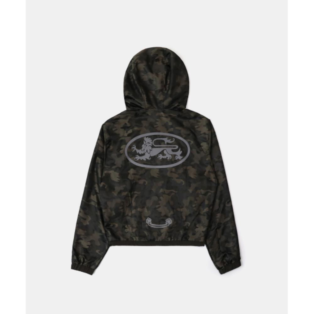 BADBLOOD Mystic Nylon Reflective Hooded Zip-Up Brown Cam BADBLOOD Mystic Nylon Reflective Hooded Zip-Up Brown Cam