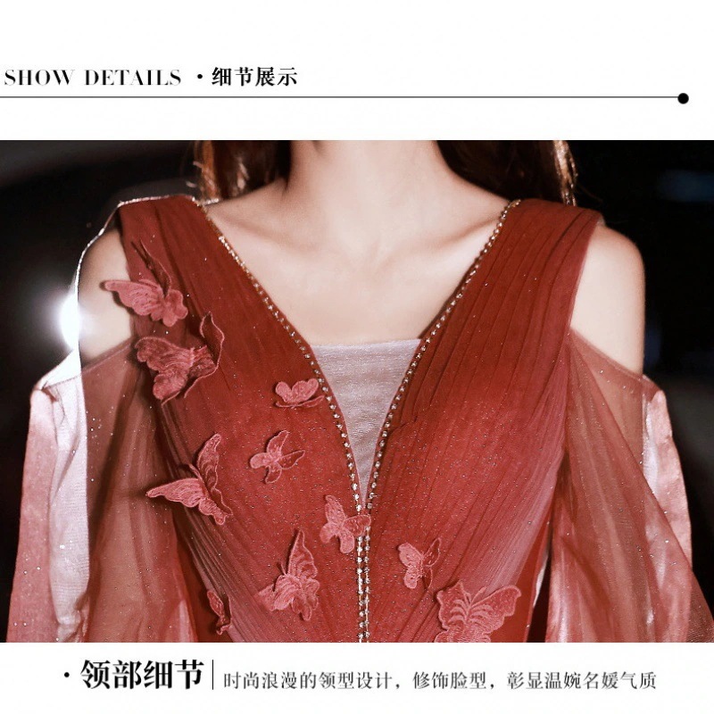 女性ため花嫁乾杯宴会イブニングドレス2025気質は普通に高貴に着用できますワンピースドレスその他 ワンピースドレス 女性ため花嫁乾杯宴会イブニングドレス2025気質は普通に高貴に着用できますワンピースドレスその他 ワンピースドレス