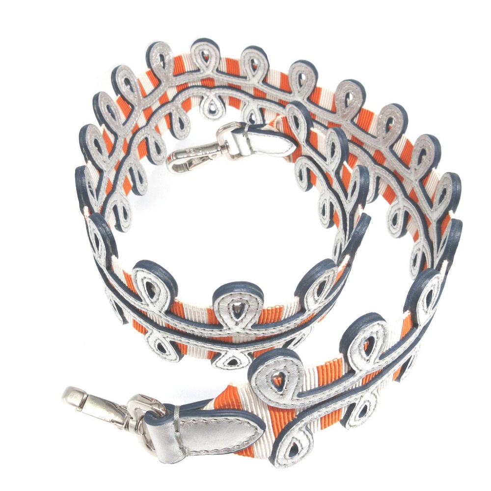 新品同様 ストラップユー ショルダーストラップ キャンバス/レザー/キャンバス オレンジ 0888【中古】 ユニセックス