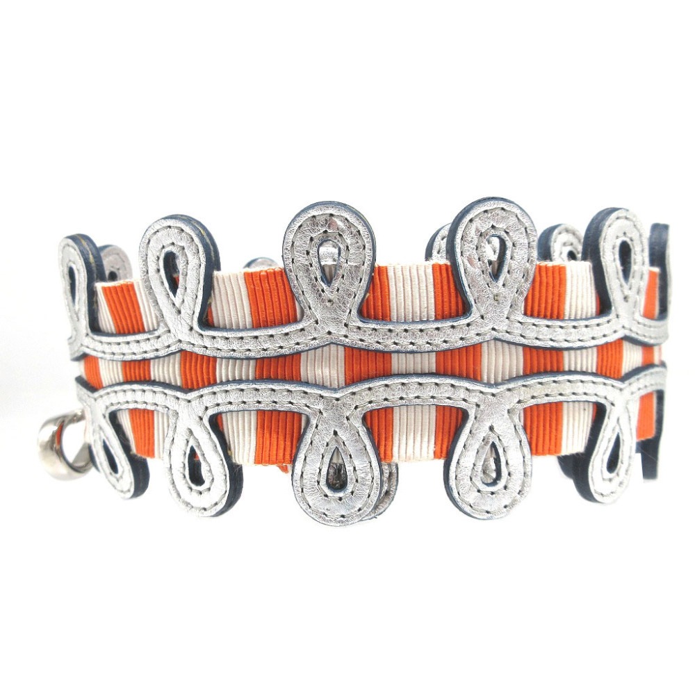 新品同様 ストラップユー ショルダーストラップ キャンバス/レザー/キャンバス オレンジ 0888【中古】 ユニセックス