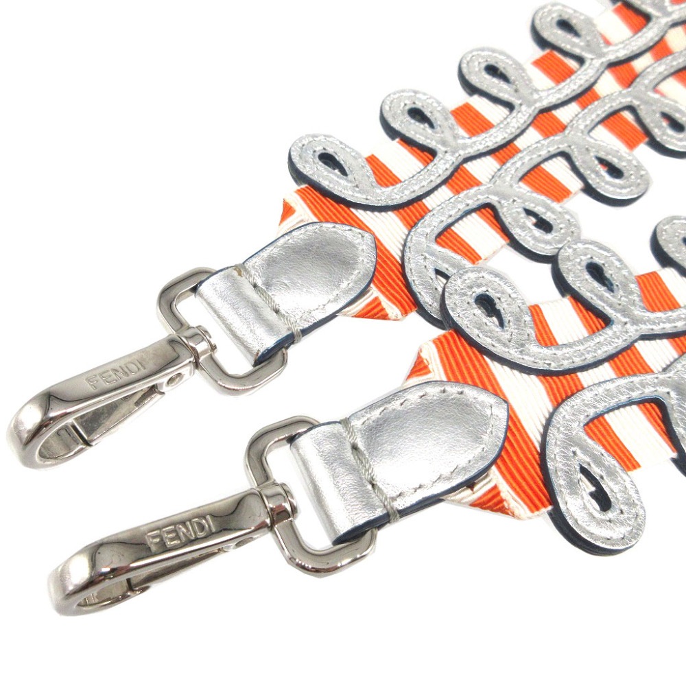 新品同様 ストラップユー ショルダーストラップ キャンバス/レザー/キャンバス オレンジ 0888【中古】 ユニセックス