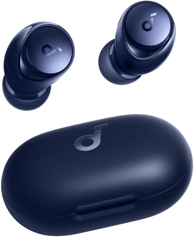 Space A40（完全ワイヤレスイヤホン Bluetooth5.2）【最大50時間再生/ウルトラノイズキャンセリング2.0/ハイレゾ/LDAC/マルチポイント/ワイヤレス充電/外音取り込み】ネイビー