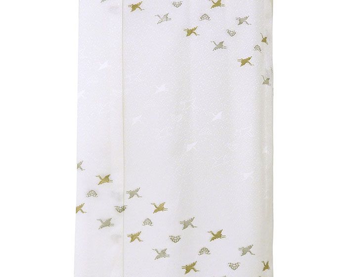 長襦袢 未着用美品 正絹 舞鶴松模様 身丈130cm 裄丈67.5cm 絵羽長襦袢 未使用 新古品 着物 i4014