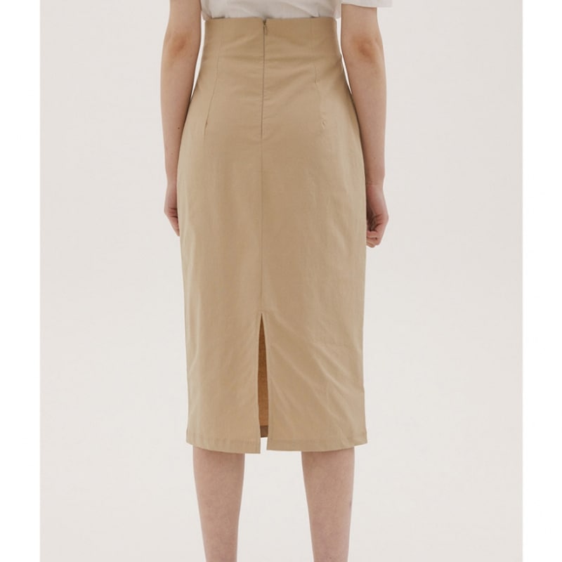REORG FSK リネンバックスリットスカート ベージュ REORG FSK リネンバックスリットスカート ベージュ