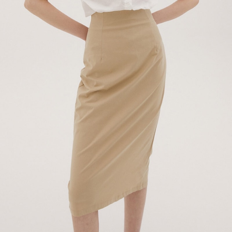 REORG FSK リネンバックスリットスカート ベージュ REORG FSK リネンバックスリットスカート ベージュ