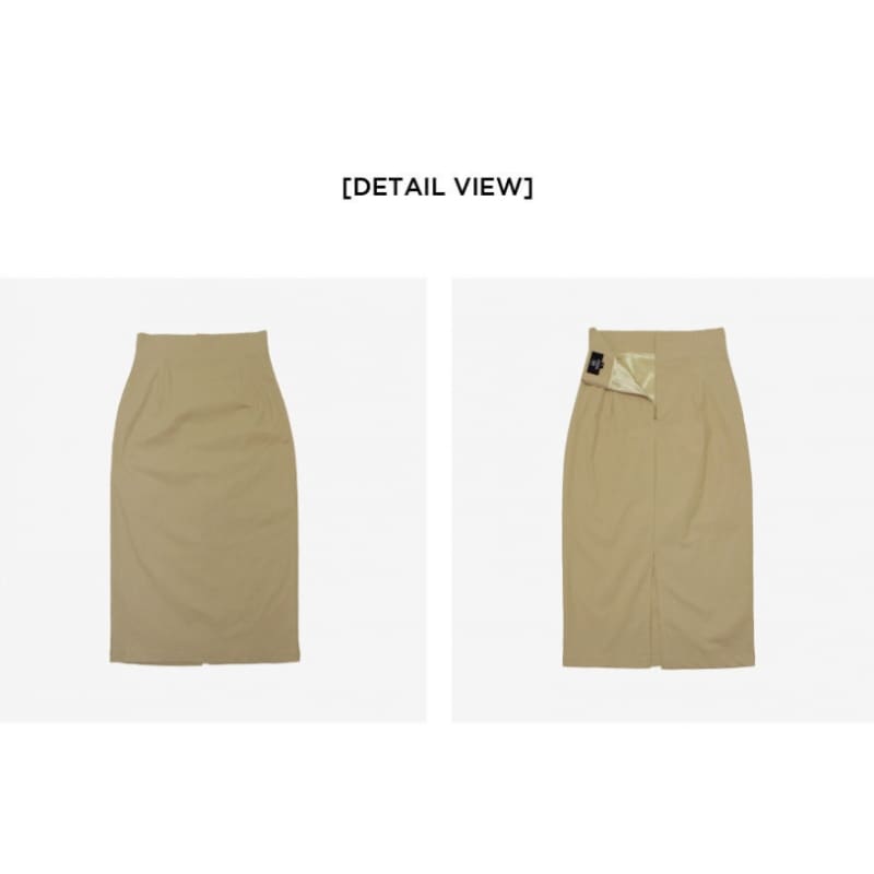 REORG FSK リネンバックスリットスカート ベージュ REORG FSK リネンバックスリットスカート ベージュ