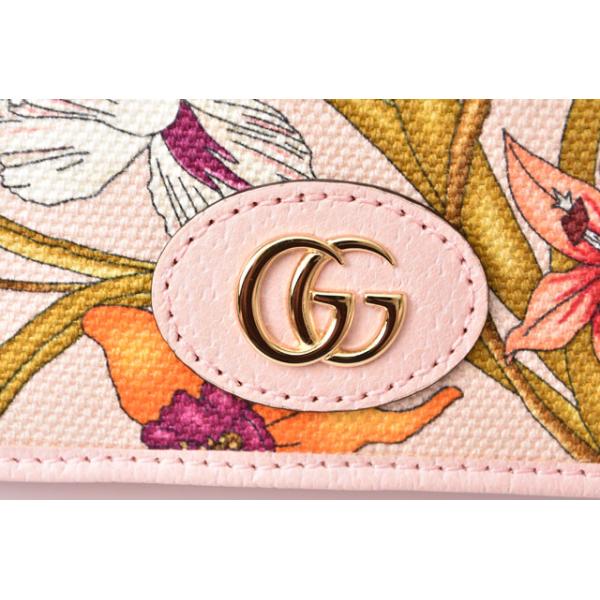 ミニ財布 GUCCI 折財布/フローラ リミテッドエディション/日本限定 キャンバス ローズ 577347 未使用