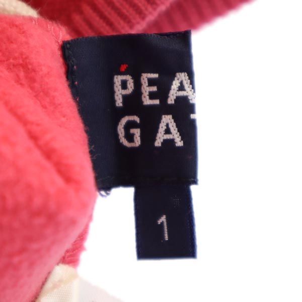 アーガイル ゴルフ ジップアップ ニット ベスト 1 ピンク フリース 切替 ロゴ刺_ レディース